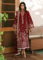 Shanaya By Mahnur Embroidered Lawn 3 Piece Unstitched Suit MN25SL D-MEHROSH